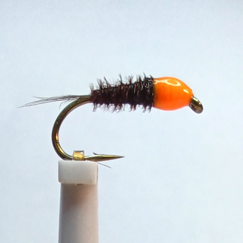 Nymphe Pheasant Tail à tête orange fluo série spéciale "RS"