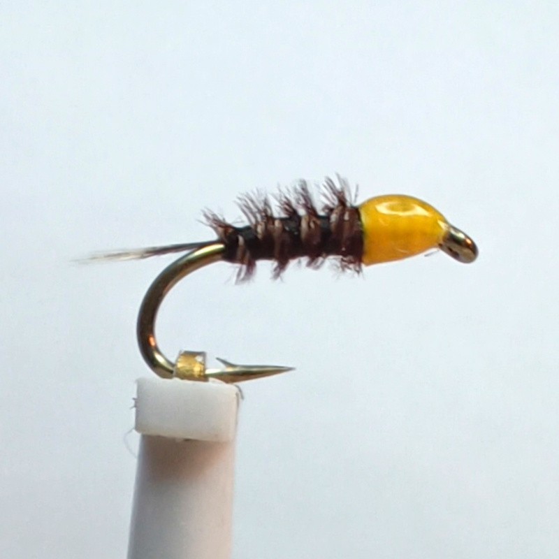 Nymphe Pheasant Tail à tête olive claire série spéciale "RS" Nymphe Pheasant Tail à tête olive claire série spéciale "RS"