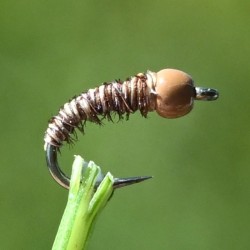 Micro Nymphe Pheasant Tail naturel avec bille chocolat