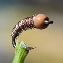 Micro Nymphe naturelle avec bille chocolat