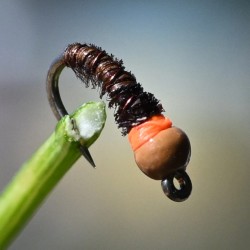 Micro Nymphe naturelle avec bille chocolat