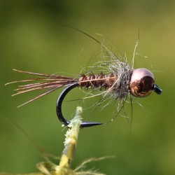 Nymphe Pheasant Tail naturel avec bille cuivre