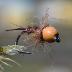 Nymphe Pheasant Tail naturel avec bille chocolat