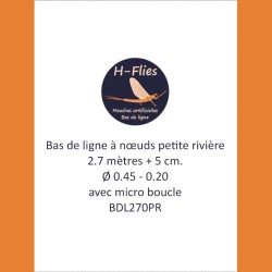 Bas de ligne à nœuds de 2.70 mètres et de vitesse moyenne - soie 3-6