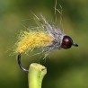 Nymphe Caddis jaune avec bille marron