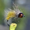 Nymphe Caddis jaune avec bille marron
