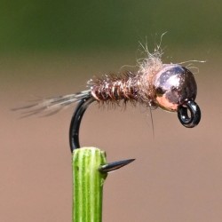Mini Jig Pheasant Tail naturel avec bille cuivre