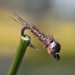 Mini Jig Pheasant Tail naturel avec bille cuivre