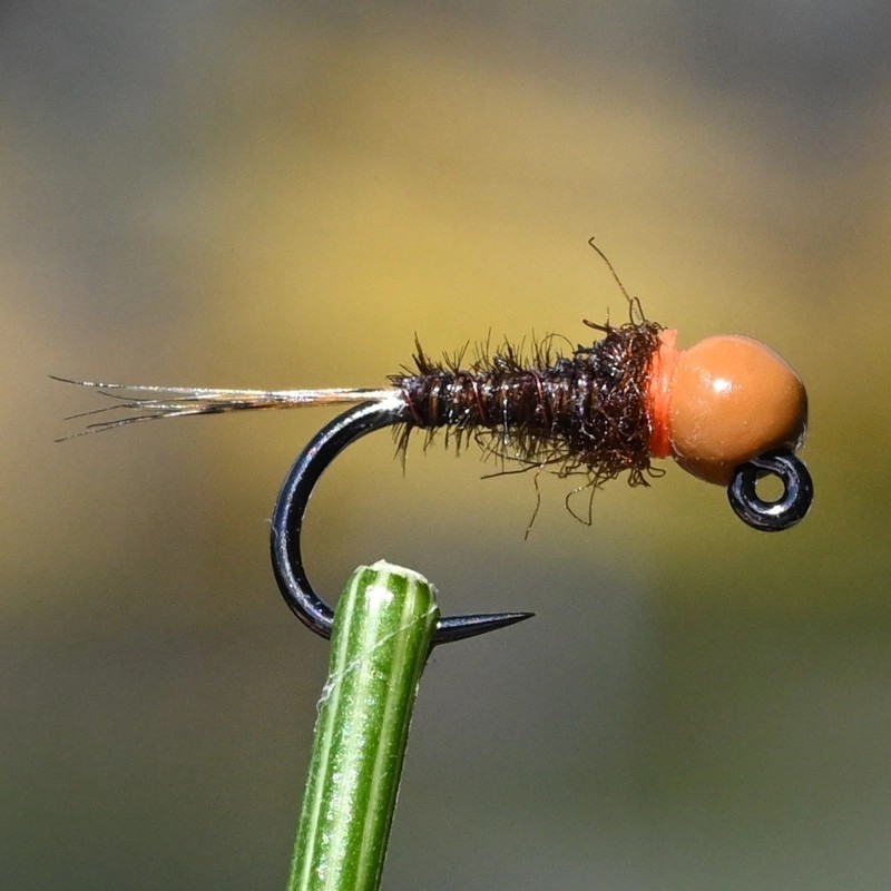 Mini Jig Pheasant Tail marron avec bille chocolat Mini Jig Pheasant Tail marron avec bille chocolat
