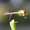 Mini Jig en Quill olive avec bille or Mini Jig en Quill olive avec bille or