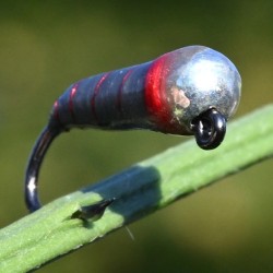Jig Bamboule gris avec bille argent et tag rouge