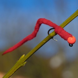 Jig Worm avec bille orange fluo